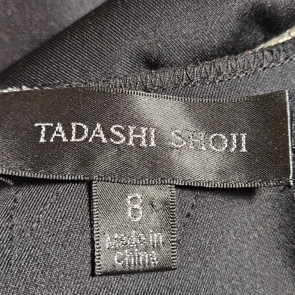 Tadashi Shoji Miles Embroidered Crepe Sheath Dress 8 Bridal Chic Quiet Luxury - Picture 3 of 9